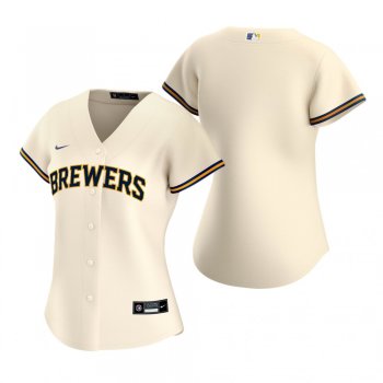 Women's Milwaukee Brewers Nike Cream 2020 Replica Home Jersey