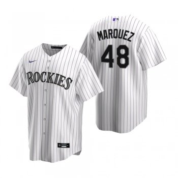 Men's Colorado Rockies German Marquez Nike White Replica Home Jersey