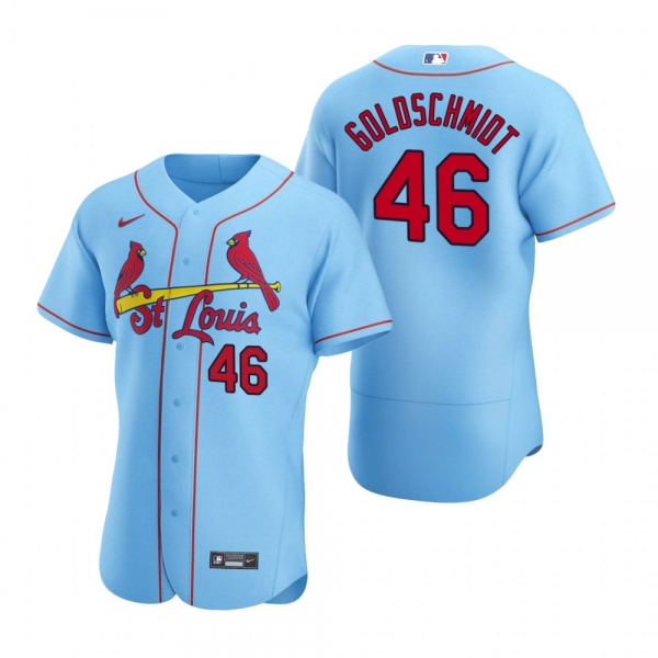 Men's St. Louis Cardinals Paul Goldschmidt Nike Light Blue Authentic 2020 Alternate Jersey