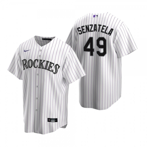 Men's Colorado Rockies Antonio Senzatela Nike White Replica Home Jersey