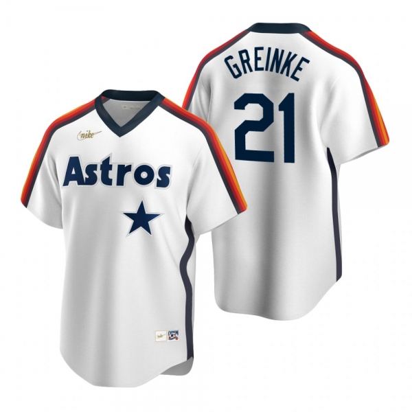 Men's Houston Astros Zack Greinke Nike White Cooperstown Collection Home Jersey