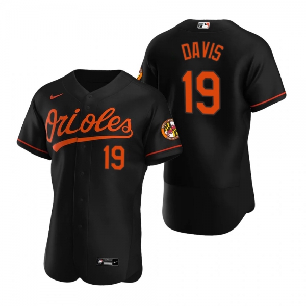 Men's Baltimore Orioles Chris Davis Nike Black Authentic 2020 Alternate Jersey