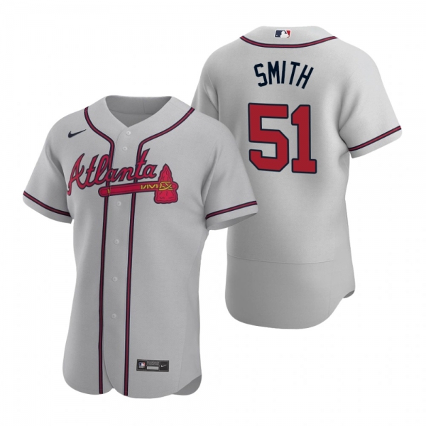 Men's Atlanta Braves Will Smith Nike Gray Authentic 2020 Road Jersey