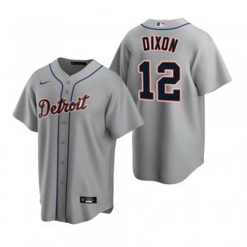 Men's Detroit Tigers Brandon Dixon Nike Gray Replica Road Jersey