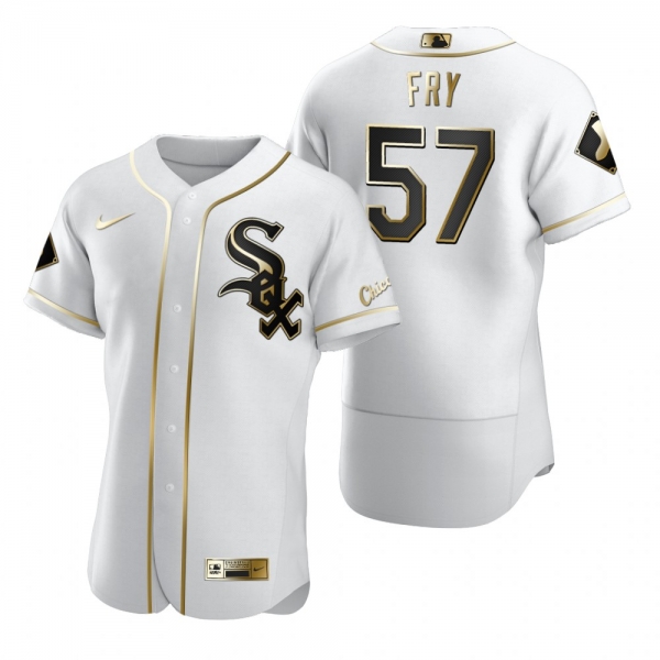 Men's Chicago White Sox Jace Fry Nike White Authentic Golden Edition Jersey