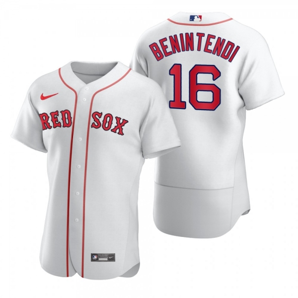 Men's Boston Red Sox Andrew Benintendi Nike White 2020 Authentic Jersey