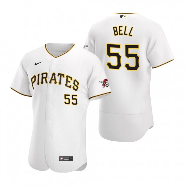 Men's Pittsburgh Pirates Josh Bell Nike White Authentic 2020 Home Jersey