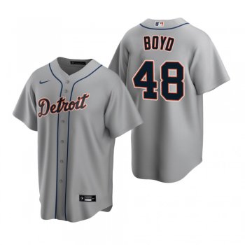 Men's Detroit Tigers Matthew Boyd Nike Gray Replica Road Jersey