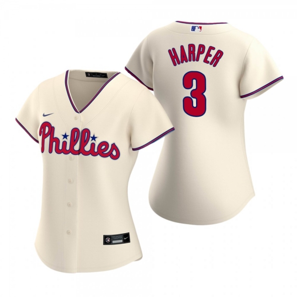 Women's Philadelphia Phillies Bryce Harper Nike Cream 2020 Replica Alternate Jersey