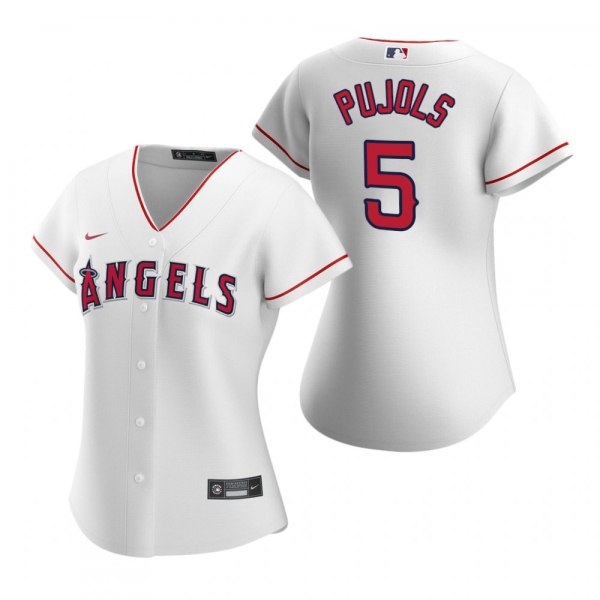 Women's Los Angeles Angels Albert Pujols Nike White 2020 Replica Home Jersey