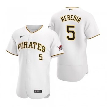 Men's Pittsburgh Pirates Guillermo Heredia White 2020 Home Authentic Player Jersey