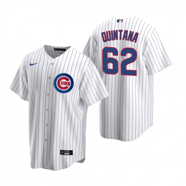 Men's Chicago Cubs Jose Quintana Nike White Replica Home Jersey