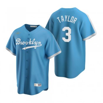 Men's Los Angeles Dodgers Chris Taylor Nike Light Blue Cooperstown Collection Alternate Jersey