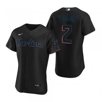 Men's Miami Marlins Jonathan Villar Nike Black Authentic 2020 Alternate Jersey