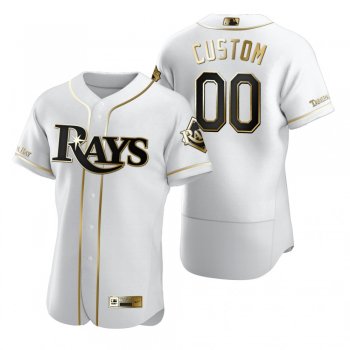 Tampa Bay Rays Custom Nike White Authentic Golden Edition Jersey