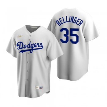 Men's Los Angeles Dodgers Cody Bellinger Nike White Cooperstown Collection Home Jersey