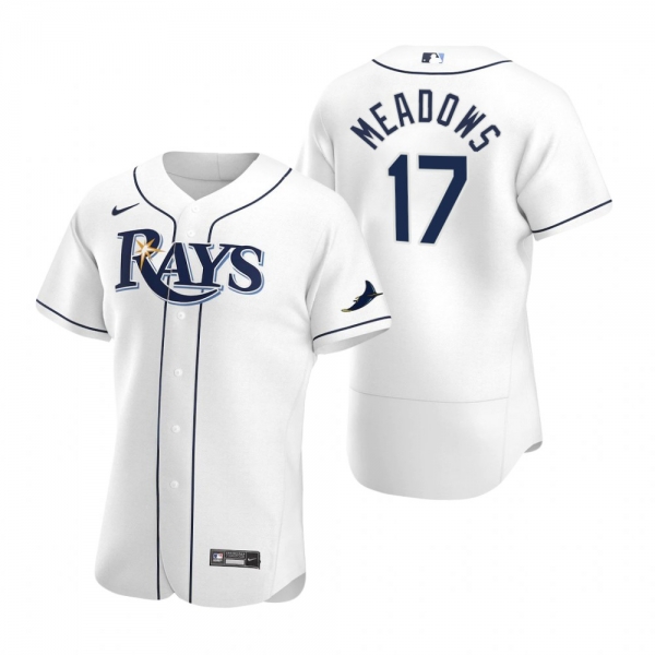 Men's Tampa Bay Rays Austin Meadows White 2020 Home Authentic Player Jersey