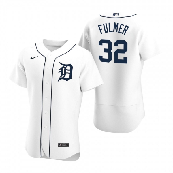 Men's Detroit Tigers Michael Fulmer Nike White Authentic 2020 Home Jersey