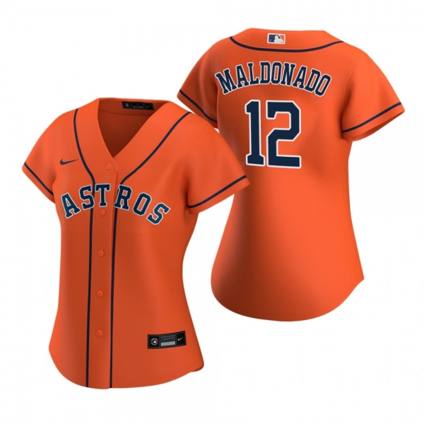 Women's Houston Astros Martin Maldonado Nike Orange 2020 Replica Alternate Jersey