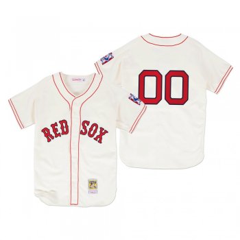 Boston Red Sox Custom Cream 1939 Authentic Home Jersey