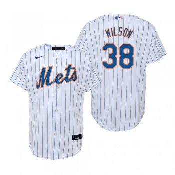 Youth New York Mets Justin Wilson Nike White Replica Home Jersey