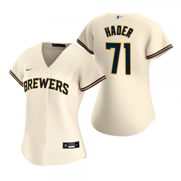 Women's Milwaukee Brewers Josh Hader Nike Cream 2020 Replica Home Jersey