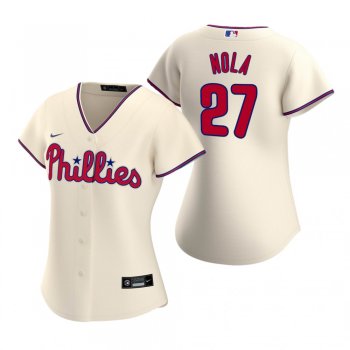 Women's Philadelphia Phillies Aaron Nola Nike Cream 2020 Replica Alternate Jersey