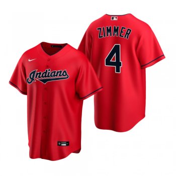 Men's Cleveland Indians Bradley Zimmer Nike Red Replica Alternate Jersey