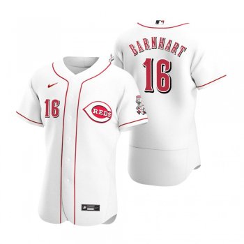 Men's Cincinnati Reds Tucker Barnhart Nike White Authentic 2020 Home Jersey