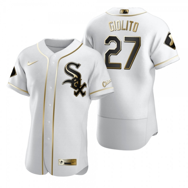 Men's Chicago White Sox Lucas Giolito Nike White Authentic Golden Edition Jersey