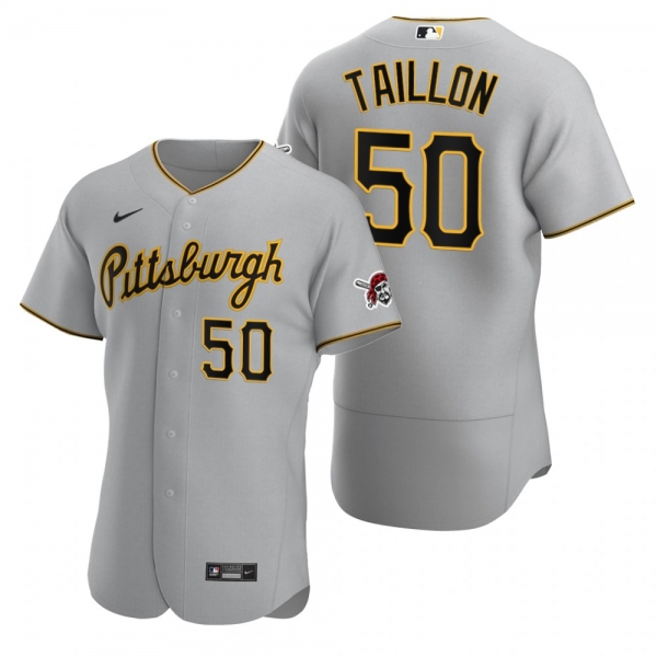 Men's Pittsburgh Pirates Jameson Taillon Nike Gray Authentic 2020 Road Jersey