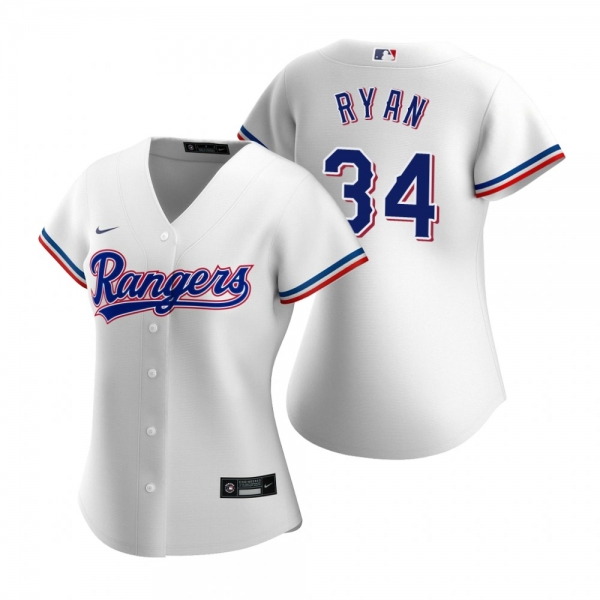 Women's Texas Rangers Nolan Ryan Nike White 2020 Replica Home Jersey