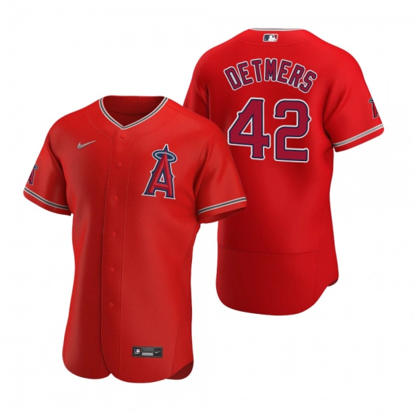 Men's Los Angeles Angels Reid Detmers Nike Red Authentic Alternate Team Jersey