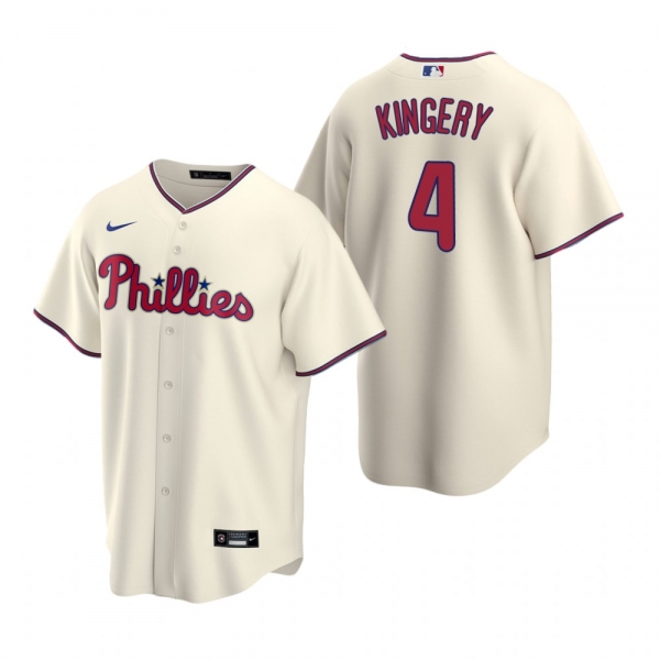 Men's Philadelphia Phillies Scott Kingery Nike Cream Replica Alternate Jersey