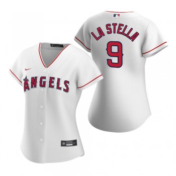 Women's Los Angeles Angels Tommy La Stella Nike White 2020 Replica Home Jersey