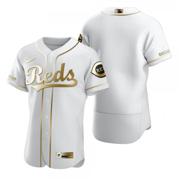 Men's Cincinnati Reds Nike White Authentic Golden Edition Jersey