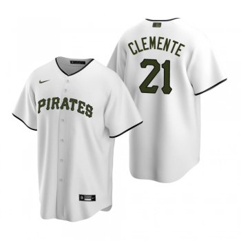 Men's Pittsburgh Pirates Roberto Clemente Nike White 2020 Replica Alternate Jersey