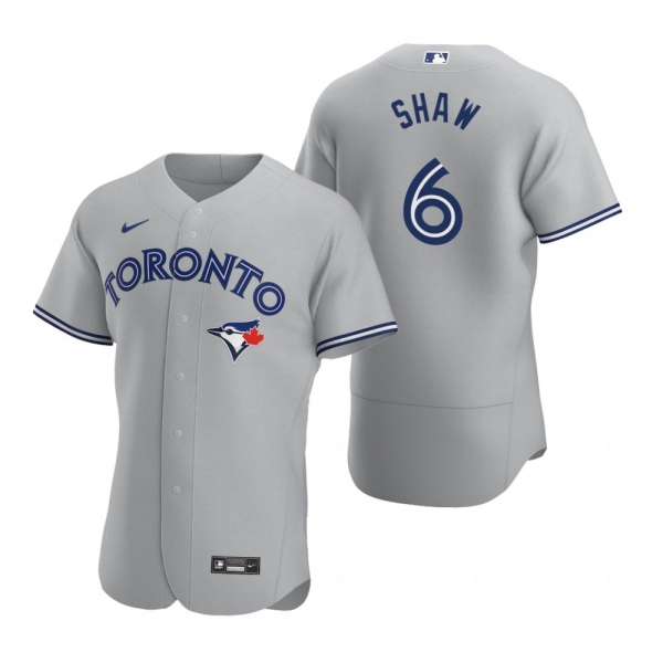 Men's Toronto Blue Jays Travis Shaw Gray Authentic 2020 Road Jersey