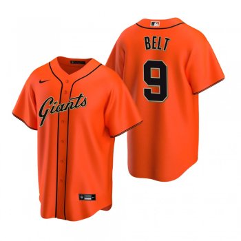 Men's San Francisco Giants Brandon Belt Nike Orange 2020 Replica Alternate Jersey