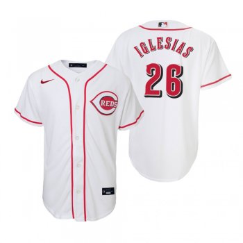 Youth Cincinnati Reds Raisel Iglesias Nike White Replica Home Jersey