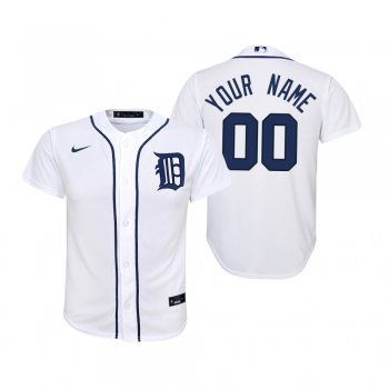 Youth Detroit Tigers Custom Nike White 2020 Replica Home Jersey