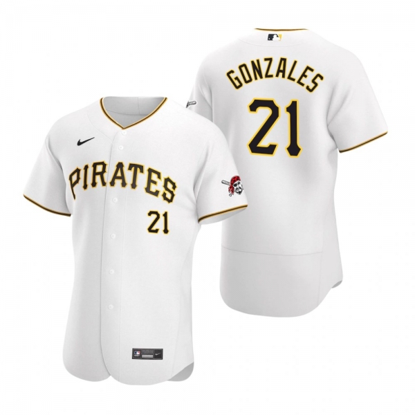 Men's Pittsburgh Pirates Nick Gonzales Nike White Authentic Home Jersey