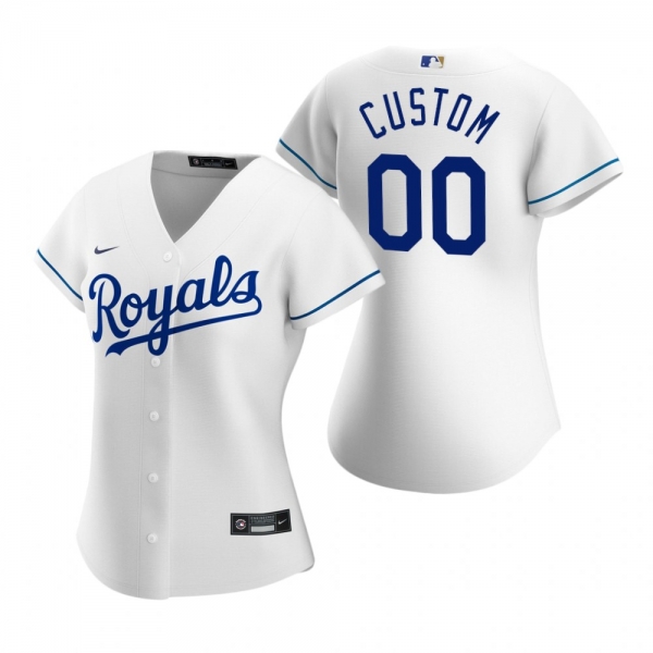 Women's Kansas City Royals Custom Nike White 2020 Replica Home Jersey