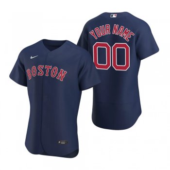 Men's Boston Red Sox Custom Nike Navy Authentic 2020 Alternate Jersey