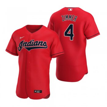 Men's Cleveland Indians Bradley Zimmer Nike Red Authentic 2020 Alternate Jersey