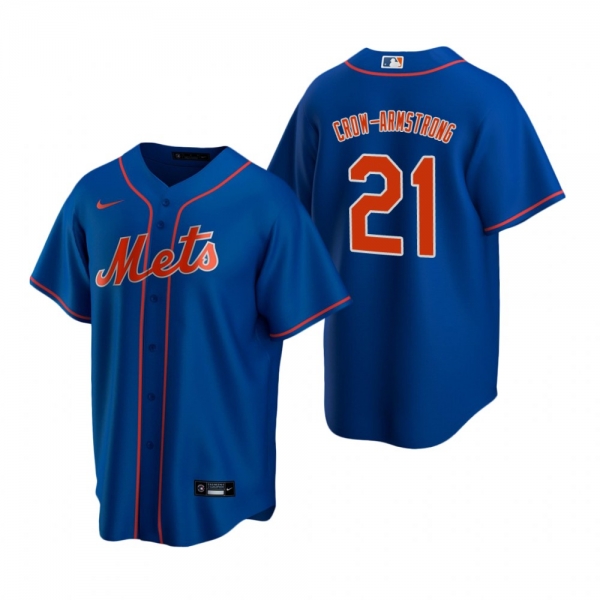 Men's New York Mets Pete Crow-Armstrong Royal 2020 MLB Draft Replica Alternate Jersey