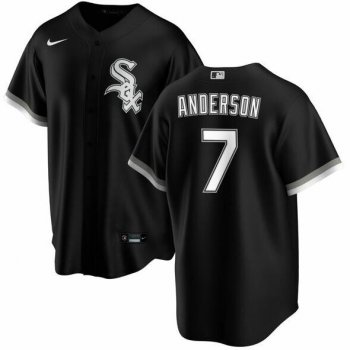 Men's Chicago White Sox Tim Anderson Nike Black Replica Alternate Jersey