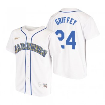 Youth Seattle Mariners Ken Griffey Jr. Nike White Cooperstown Collection Home Jersey