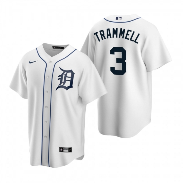 Men's Detroit Tigers Alan Trammell Nike White Replica Home Jersey