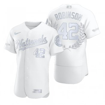 Men's Jackie Robinson Washington Nationals White Award Collection Retired Number Jersey